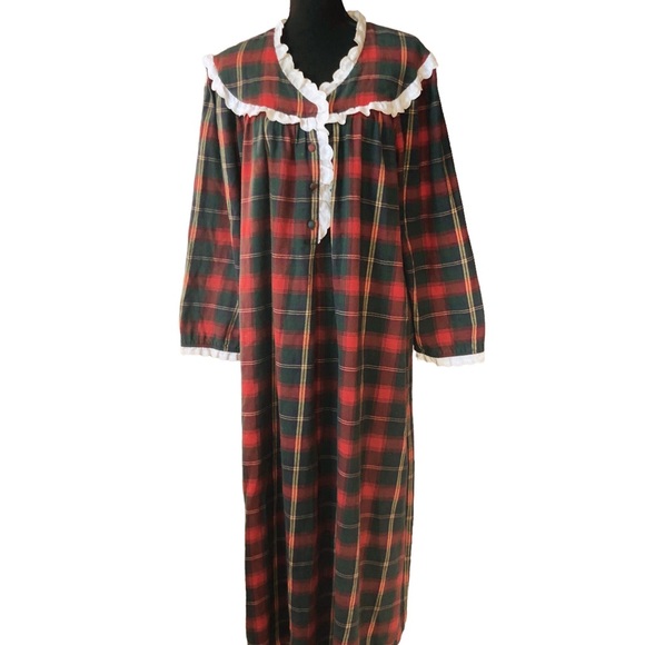 Vintage Victoria’s Secret ‘Authentic Country Cottons’ Tartan Plaid Night… - Picture 1 of 13